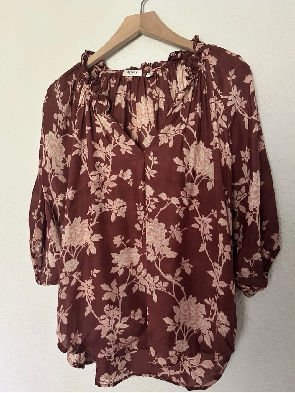 Dylan Floral Boho Viscose Blouse Small